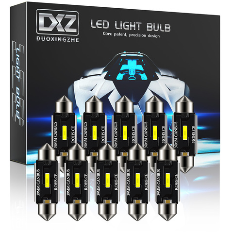 DXZ-10 pièces feston, lampe intérieure de voiture, lumière de lecture en dôme, 31MM 36MM 39MM 41MM C5W C10W ampoule LED, carte intérieure de voiture 12V/24V ► Photo 1/6