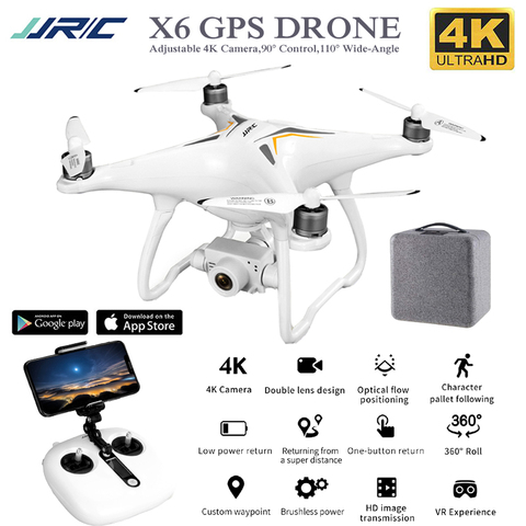 JJRC X6 Drone professionnel avec Gps 4K, Drone sans balais, Rc quadrirotor, 5G, avec caméra ajustable, quadrirotor, suivez-moi, WiFi Fpv ► Photo 1/6