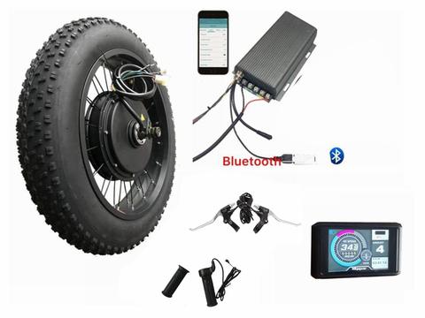 Kit de Conversion de vélo électrique Fat Bike électrique avec pneu, 20 pouces x 4.0 3000W, contrôleur Programmable Sabvoton ou interrupteur à trois vitesses ► Photo 1/5