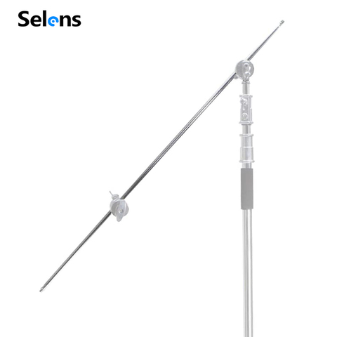 Selens 128cm barre transversale de bras de poignée de support vidéo en acier inoxydable robuste pour support c-light ► Photo 1/5