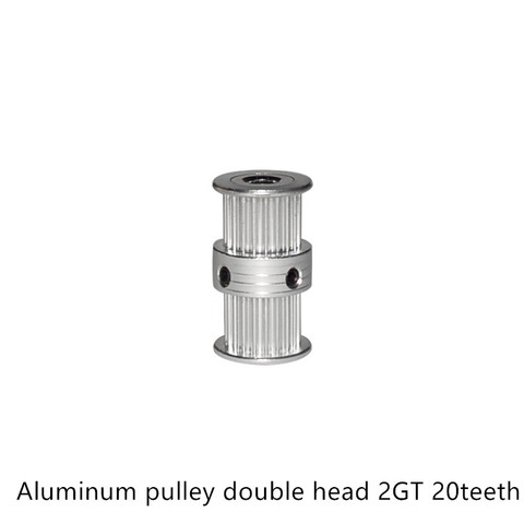 GT2 poulie double tête aluminium 20 dents | Alésage 5mm 8mm largeur 6mm chronométrage pour imprimante 3D 20 T ► Photo 1/4