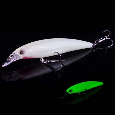 MARCHER POISSONS 1 PCS Leurre De Pêche Lumineux Minnow Leurres Dur Appât Pesca 11 CM/14G De Pêche Tackle isca artificielle Qualité Crochet Swimbait ► Photo 1/6