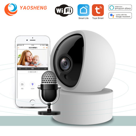 Caméra de surveillance bébé sans fil 1080P TUYA, moniteur WiFi, suivi intelligent, Rotation panoramique à 350 degrés ► Photo 1/6