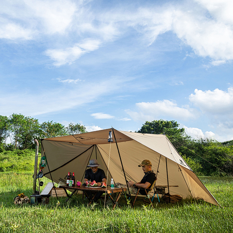 OneTigris – tente de Camping en brousse, abri Configurable avec poteaux, tente de plage pour la retraite dans l'arrière-pays ► Photo 1/6