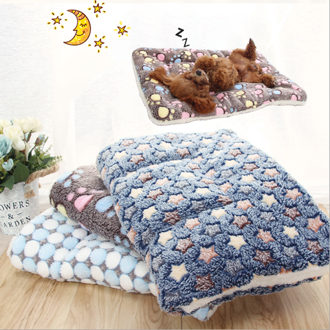 Lit chaud en laine polaire douce, couverture pour animaux de compagnie, litière, joli matelas, coussin pour chat et petits ou grands chiots et chiens, 5 tailles ► Photo 1/6