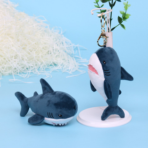 15cm mignon Simulation requin en peluche pendentif jouets doux dessin animé baleine en peluche poupée sac à dos porte-clés sac pendentif enfants cadeaux d'anniversaire ► Photo 1/6