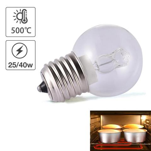 Ampoule halogène à vis E27, lumière jaune chaude, lampe de support pour four électrique à vapeur, haute température 500 degrés 25W/40W ► Photo 1/6