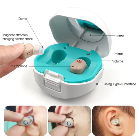 Prothèse auditive numérique Rechargeable, amplificateur sonore professionnel, dispositif auditif cic pour la surdité ► Photo 1/6