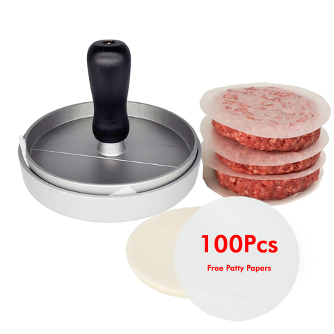 Haute qualité forme ronde Hamburger presse en alliage d'aluminium Hamburger viande boeuf Grill Burger presse cuisine alimentaire moule ► Photo 1/6