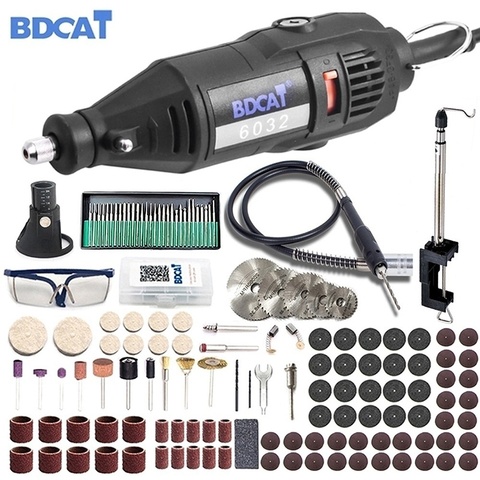 BDCAT 180w Dremel outil de broyeur rotatif électrique Mini perceuse meulage gravure stylo Machine à polir avec accessoires pour outils électriques ► Photo 1/6