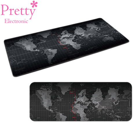 Tapis de souris de jeu Extra Large carte du monde Gamer tapis de souris 3mm épaisseur Surface tampons clavier d'ordinateur tapis de bureau anti-dérapant en caoutchouc ► Photo 1/6