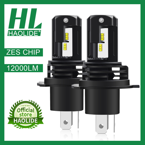 /HL ZES Puce H1 H4 H7 H11 LED Glace Ampoules pour Voiture Phares HB3 9005 HB4 9006 LED H8 Brouillard Lampe 6000K Moto Lampes H4 AMPOULE LED ► Photo 1/6