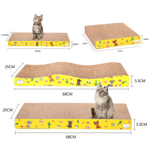 Grand grattoir Double face pour chat, lit Durable pour animaux de compagnie, griffe de jouet, soins infirmiers, cadre d'escalade, tapis grattoir ► Photo 1/6