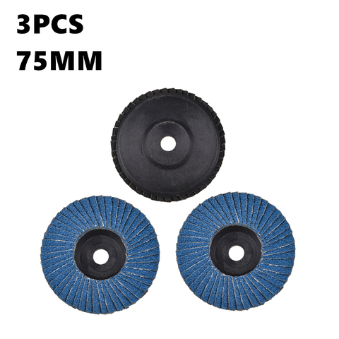 1Pc/3 pièces/5 pièces 75mm meules disques à lamelles 3 pouces meuleuse d'angle disques abrasifs métal plastique bois outil abrasif ► Photo 1/6