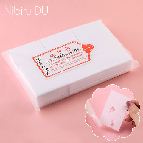 Lingettes nettoyantes non pelucheuses pour vernis à ongles, 100% coton, tampon de papier, serviette à main, nettoyage artistique, outils de manucure ► Photo 1/6