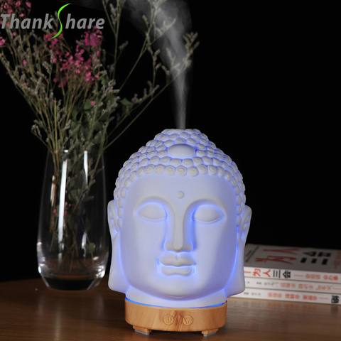 Thank share – diffuseur d'huile essentielle pour maison, humidificateur tête de bouddha, lampe de nuit, brumisateur d'aromathérapie ► Photo 1/6