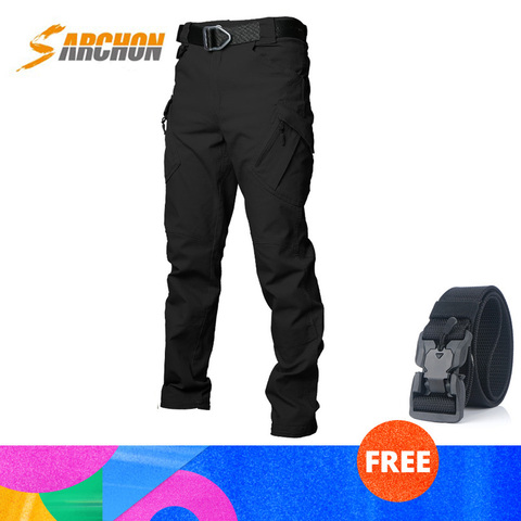 S.ARCHON IX9-pantalons Cargo militaires tactiques de ville, pantalon militaire pour hommes, pantalon de Combat SWAT pour hommes, nombreuses poches, en coton extensible, décontracté ► Photo 1/6