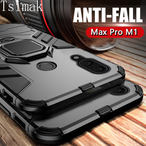 Tsimak antichoc armure étui asus Zenfone Max Pro M1 ZB601KL ZB602KL étui anneau de doigt support de magnétisme Max Pro M1 couverture ► Photo 1/6