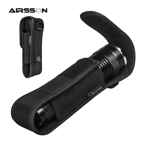 Tactique Molle lampe de poche poche militaire lampe de poche étui torche LED housse EDC engrenage sac à outils pour la chasse en plein air Camping ► Photo 1/6