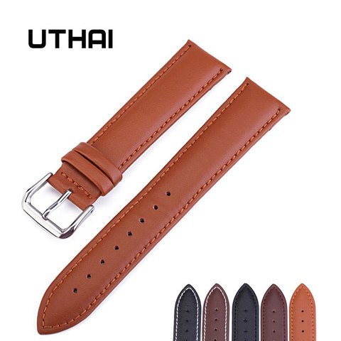 UTHAI Z24 montre en cuir véritable Strap12 /14 /16 /18 /19 /20/22/24mm bracelets de montre ► Photo 1/6