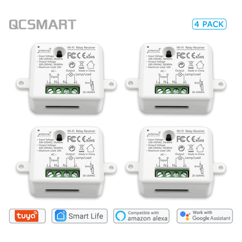 Tuya vie intelligente WiFi prise Mini Module bricolage maison intelligente fonctionne avec Google maison écho Alexa commande vocale App télécommande IFTTT ► Photo 1/6