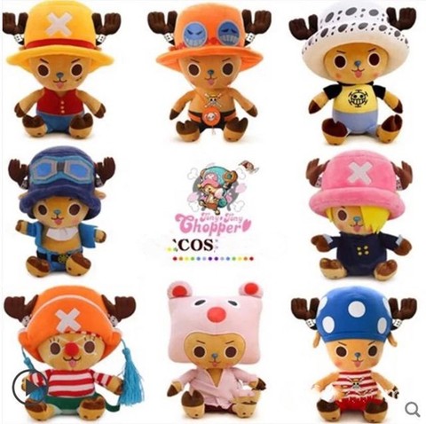 Cosplay Chopper Sabo Sanji-jouets en peluche doux 30CM, poupées pour décorations de fête, poupées en peluche dessin animé, cadeau de noël pour enfants ► Photo 1/6