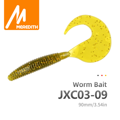 MEREDITH Grub leurres de pêche artificiels 90mm 4.4g 10 pièces appâts souples de pêche ► Photo 1/6