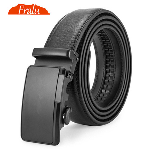 Ceinture à boucle automatique pour homme, accessoire tendance, authentique, de styliste, longueur 110 à 150 ► Photo 1/6