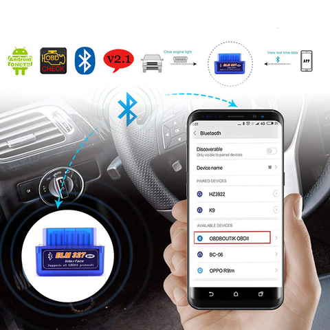 ELM327 V2.1 Scanner OBD2 pour Lexus CT200H IS250 RX300 GS300, outil de Diagnostic de voiture avec Bluetooth, adaptateur ELM 327 ► Photo 1/6