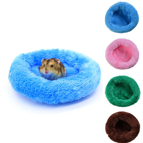 Hamster coussin de lit rond velours sommeil tapis maison coussin écureuil hérisson lapin Chinchilla lit tapis maison nid Hamster accessoires ► Photo 1/6