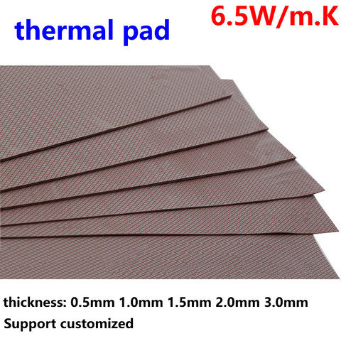 6.5W thermique Pad100 * 100 0.5mm 1.0mm 1.0mm variété épaisseur IC GPU dissipateur thermique pour processeur coussin de refroidissement en Silicone conducteur ► Photo 1/5