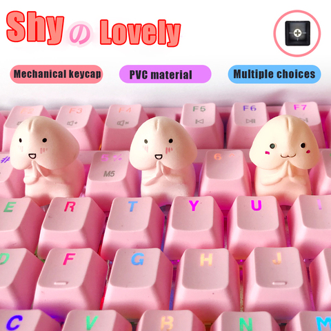 Capuchons de touches personnalisés rose, clavier mécanique stéréo simple, décoration de bricolage, matériau en PVC, modélisation de touches ESC ► Photo 1/6