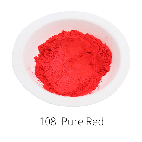 Poudre de Pigment Mica pur, couleur en céramique, couleur rouge pur pour bricolage, Colorant minéral YB108 pour artisanat de savon ► Photo 1/6