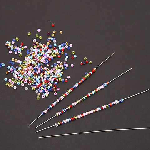 30 pièces aiguille perlée fabrication de bijoux trop broches en métal grand oeil courbé ouvert 80mm 100mm 120mm bricolage corde filetage aiguilles à coudre ► Photo 1/6