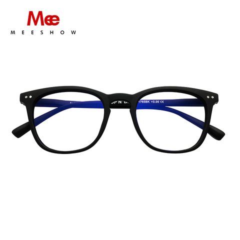 Meeshow-lunettes de lecture Anti rayon bleu, lunettes carrées pour hommes et femmes avec dioptre rétro, Style européen français, + 1.5 + 2.0 1765 ► Photo 1/5