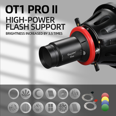 OT1 PRO II Focalize conique Snoots Photo condenseur optique Art effets spéciaux en forme de faisceau lumineux cylindre pour montage Bowens ► Photo 1/6