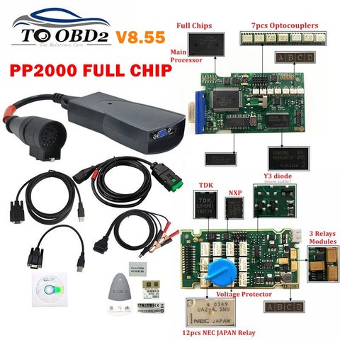 Nouveau plein puces Diagbox V9.68 V8.55 V7.83 avec 921815C Firmware Lexia3 PP2000 V48/V25 Lexia 3 pour citroën/Peugeot outil de diagnostic ► Photo 1/6