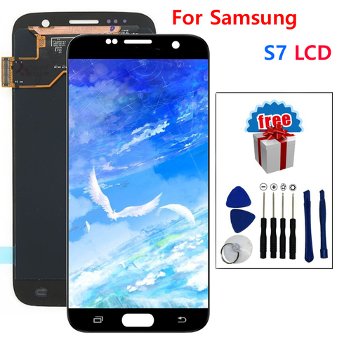 Ensemble écran tactile LCD Super AMOLED + sciter, pour Samsung Galaxy S7 G930 G930F G930A G930V G930P G930T ► Photo 1/6