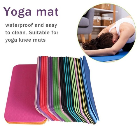 Tapis de Yoga Portable de petite taille, tapis d'exercice pour éliminer la douleur au genou et au coude, coussin en mousse TPE pour Pilates, Fitness, sport ► Photo 1/5