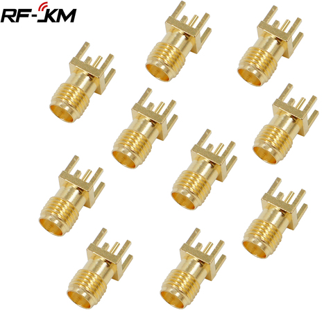 Adaptateur pour prise femelle 10 pièces SMA, bord à souder PCB, montage droit, connecteur en cuivre RF, prise de courant ► Photo 1/6