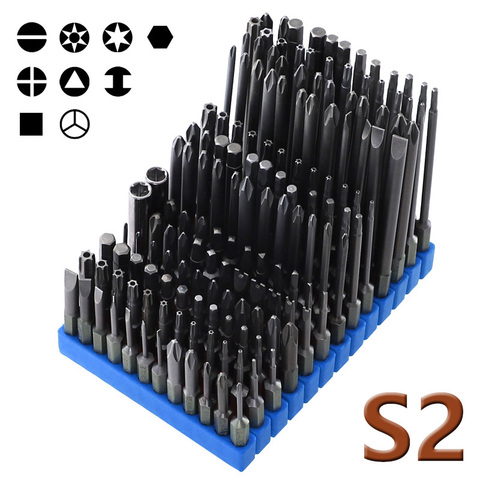 Embouts de tournevis magnétiques S2 1/4 pouces, jeu de tournevis à tige hexagonale, outils manuels pour PH Torx vis carrées à fente en Y ► Photo 1/6