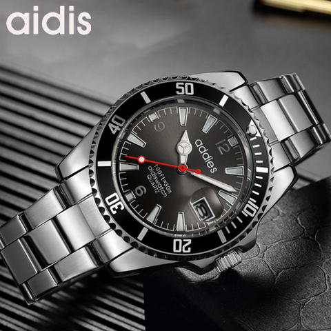 ADDIES – montre de sport pour hommes, de marque supérieure, Reginald, lunette rotative GMT, verre saphir, Date, acier inoxydable, cadeaux ► Photo 1/6