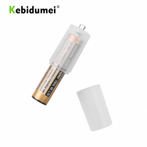 Kebidumei 1PC AAA à AA taille cellule convertisseur de batterie adaptateur adaptateur support de piles boîtier en plastique commutateur en gros ► Photo 1/6