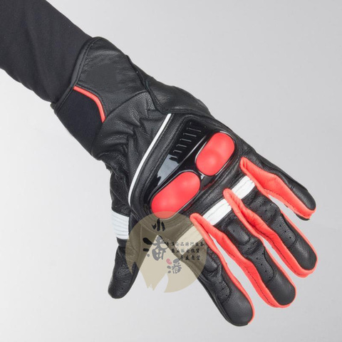Revit – gants de moto Hyperion, en cuir véritable, noir, néon, rouge ► Photo 1/1