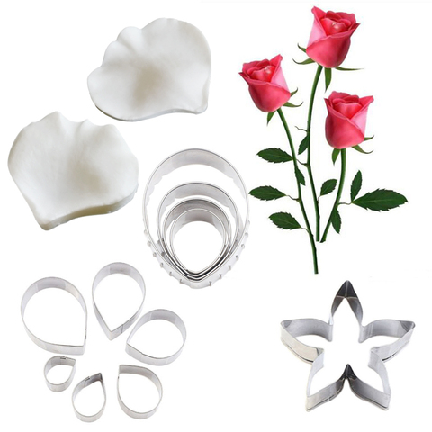 Moule en Silicone pour les pétales de roses et de fleurs, outils de décoration de gâteaux, pâte à chocolat, moule Sugarcraft CS202 ► Photo 1/5