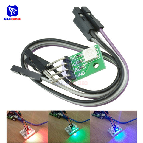 Diymore – Module LED rvb 4 broches, Module LED polychrome avec 4 broches femelle à femelle, Dupont pour Arduino MCU Raspberry ► Photo 1/5