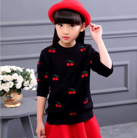 2022 automne enfants vêtements filles chandails imprimé à manches longues fille tricoté pull pull pour filles enfants chandails décontracté és ► Photo 1/6