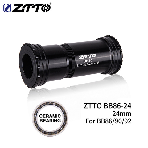 ZTTO – support de pédalier en céramique pour vtt VTT, avec verrouillage par filetage, pour pièces de bicyclette de route, 41mm, BB86, BB90, BB92, 24mm ► Photo 1/6