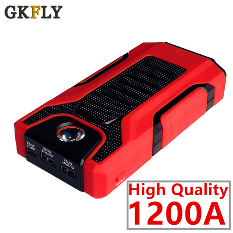 GKFLY 1200A démarreur de saut de voiture haute puissance chargeur de voiture Portable multi-fonction démarrage cavalier batterie de voiture d'urgence Booster Buster ► Photo 1/6