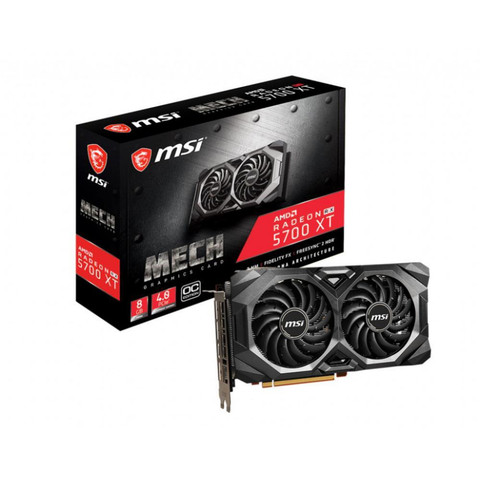 Carte graphique MSI RX 5700 XT MECH OC, contrôleur adaptateur de carte vidéo de jeu, 8 go GDDR6, double emplacement, ventilateur 7680x4320, AMD Radeon RX 5700 XT ► Photo 1/1